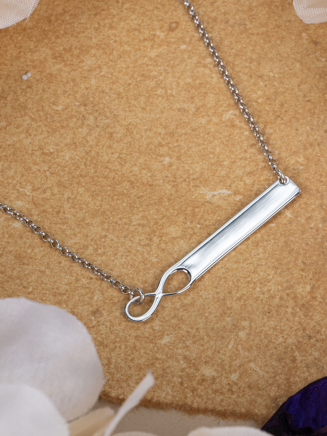 GLYTERS 92.5 Sterling Silver Rhodium-Plated Forevermore Chain