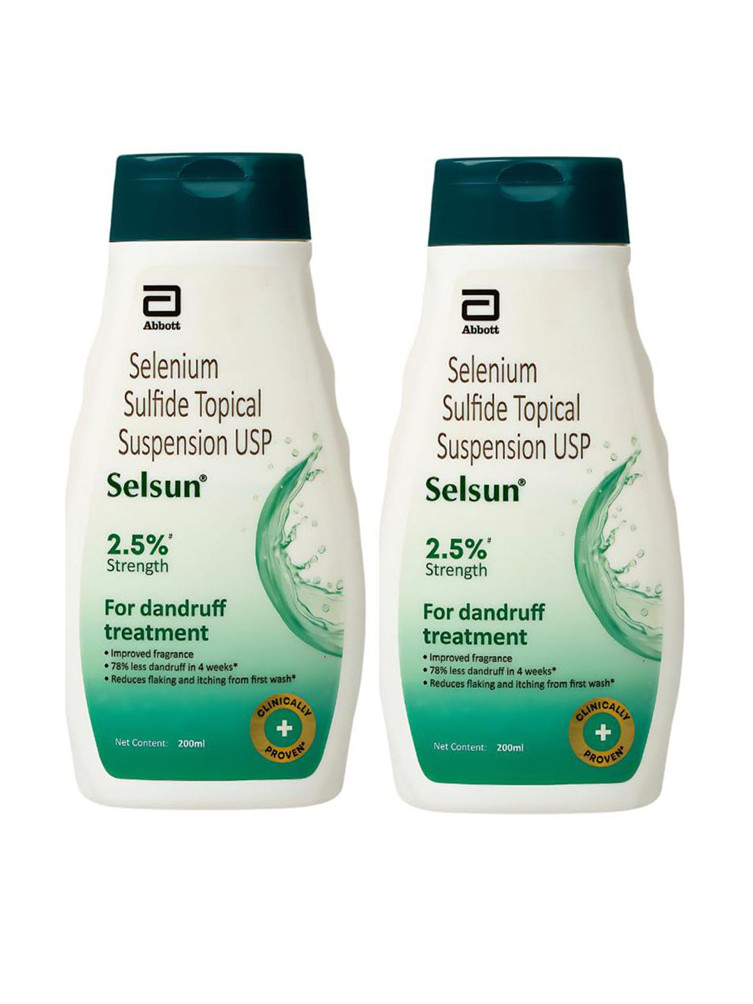 Selsun Set of 2 Selenium Sulfide Topical Suspension USP Anti Dandruff Shampoo- 200ml  Each