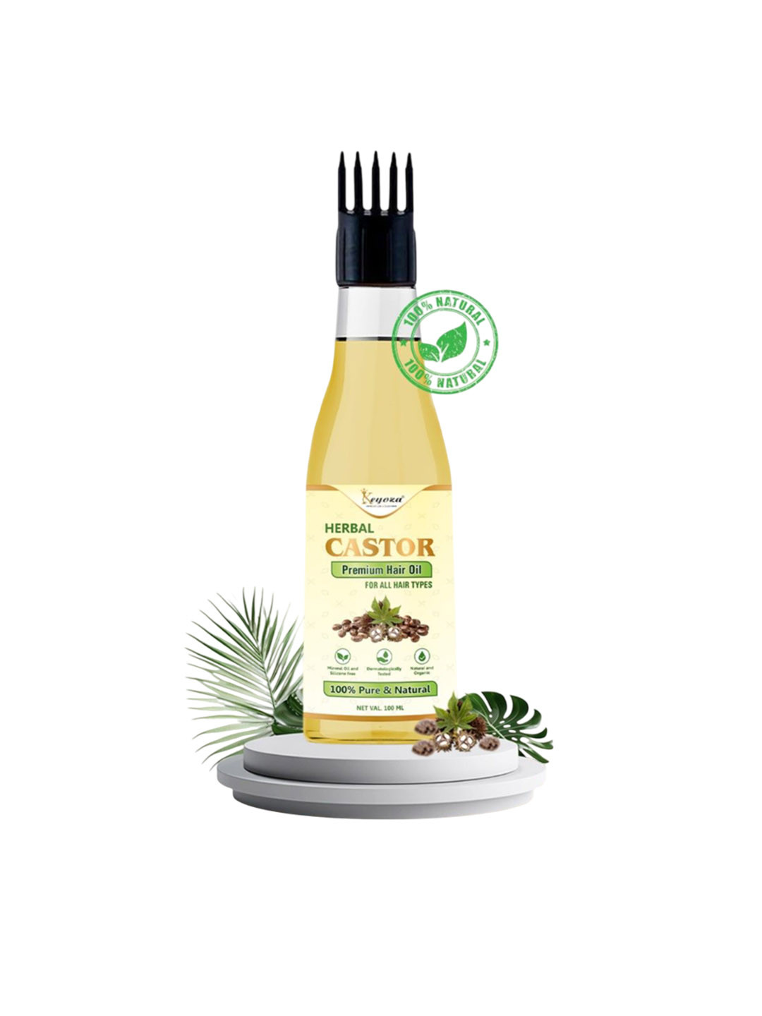 KEYOZA 100% Castor Onion Hair Oil For Boosts Hair Growth - 100 ml