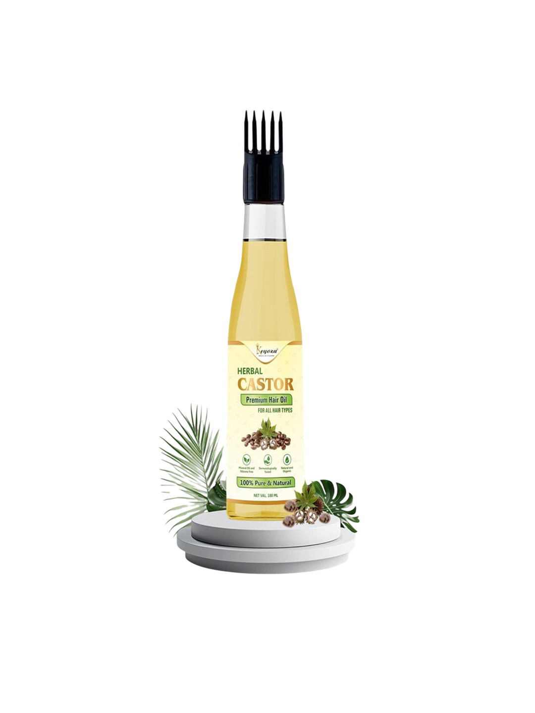 KEYOZA Castor Hair Oil With Jojoba For Hair Growth - 100 ml