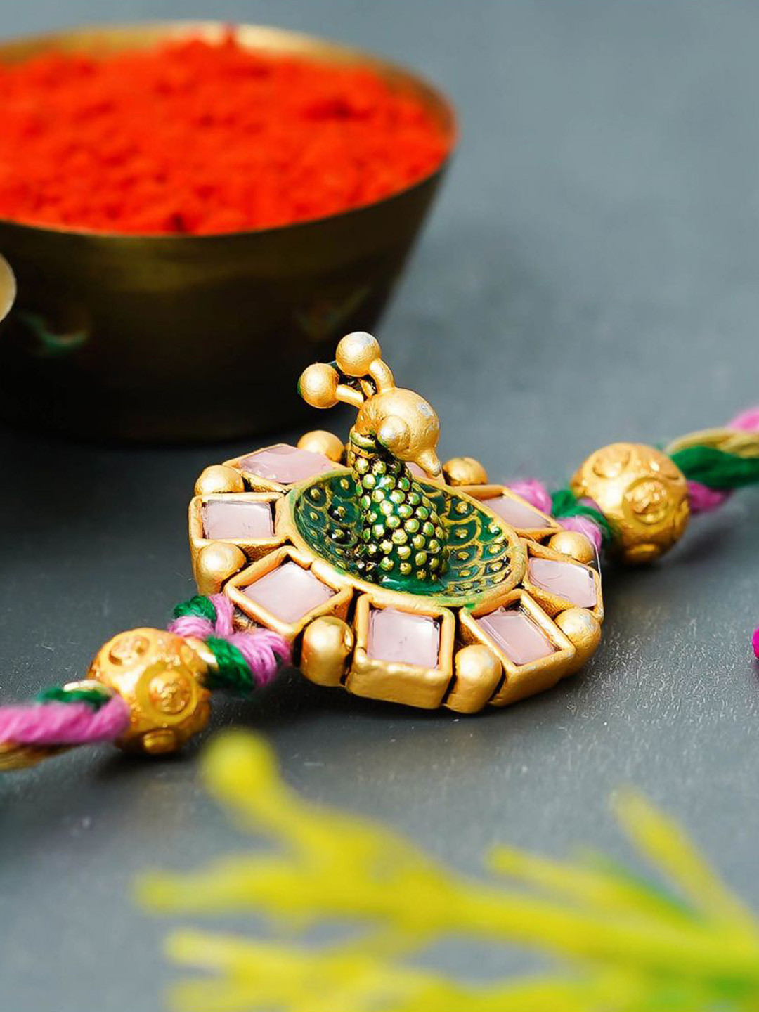 eCraftIndia Peacock Design Thread Rakhi