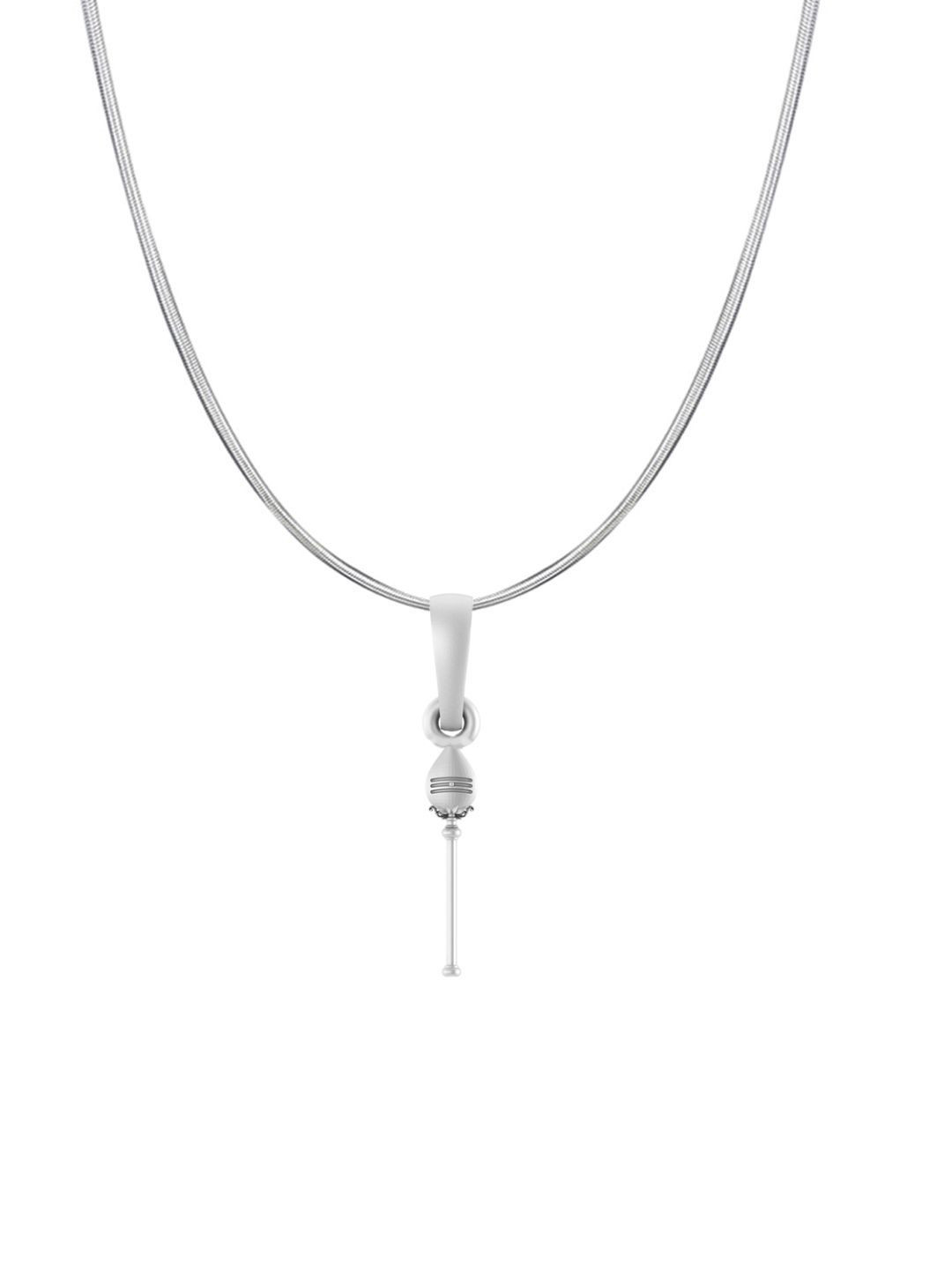 Metronaut Men 925 Sterling Silver Vel Pandel Pendant With Snake Chain