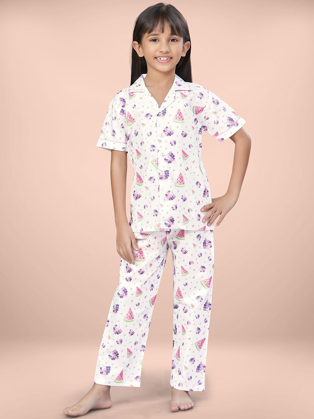 Sand Dune Kids Printed Pure Cotton Night suit