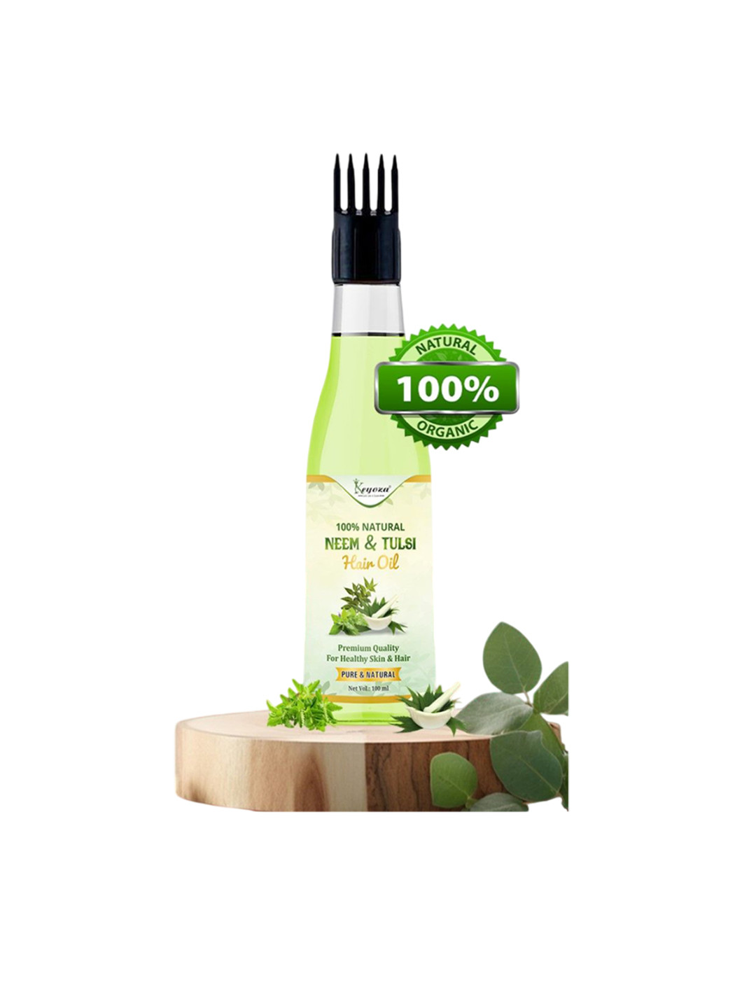 KEYOZA Natural Neem & Tulsi Hair Oil For Dandruff- 100 ml