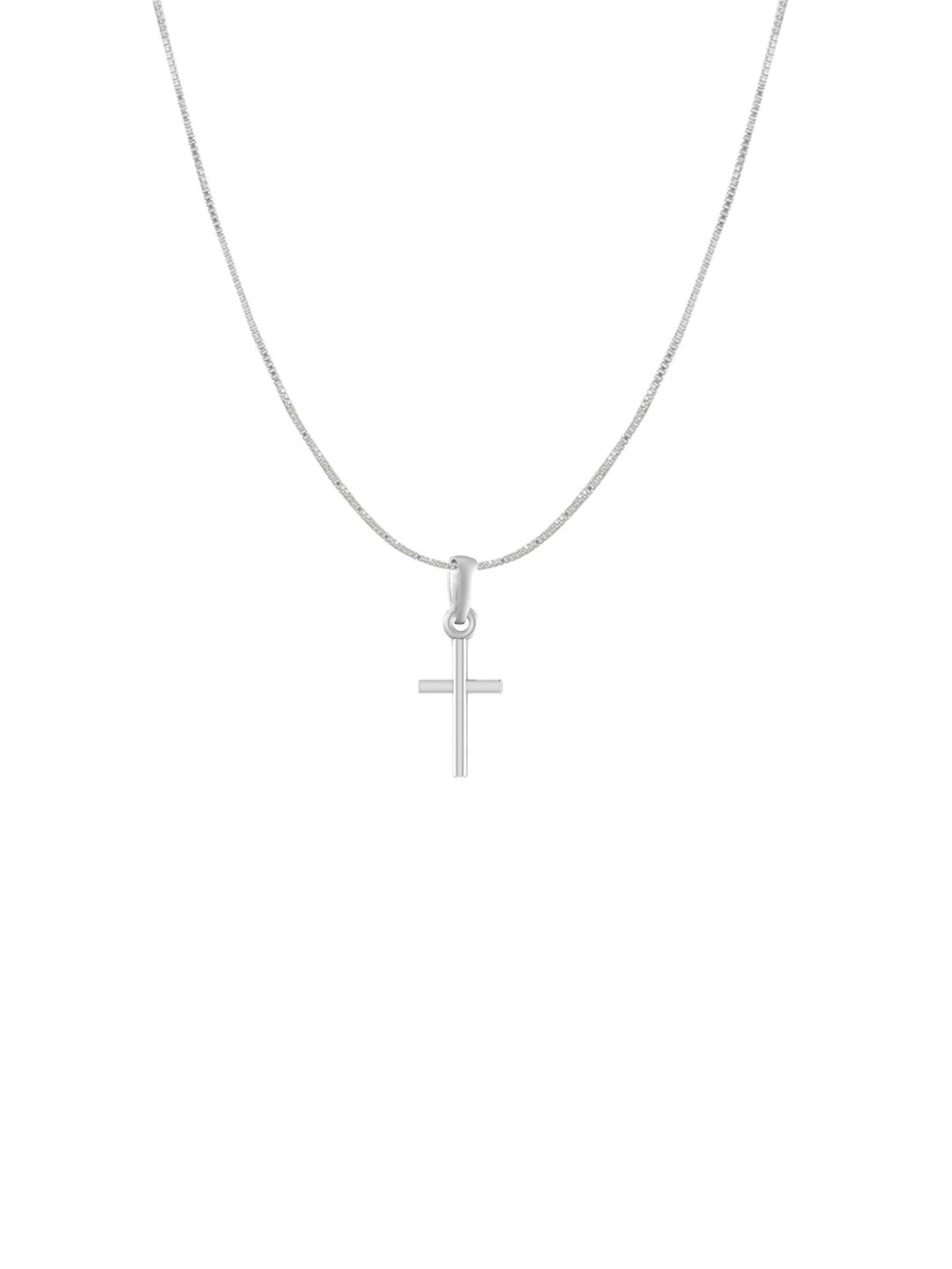 Metronaut 925 Sterling Silver Jesus Pendant With Box Chain
