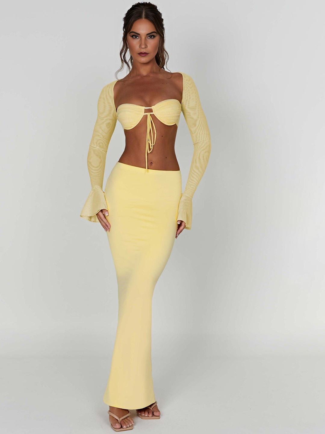 Bee Boe Square Neck Top & Skirt Co-ords