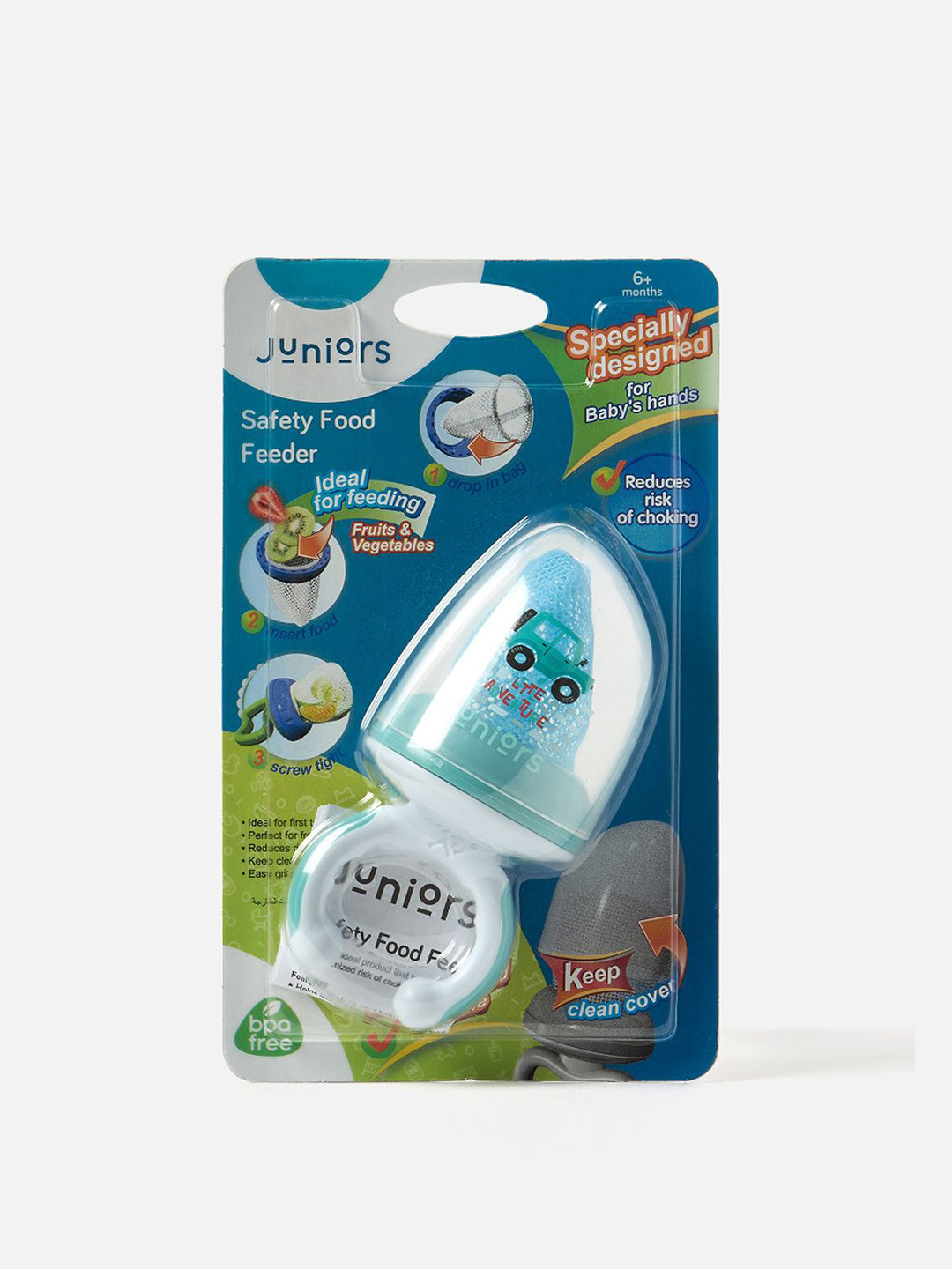 Juniors by Babyshop Blue & White Silicone BPA Free Food Feeder