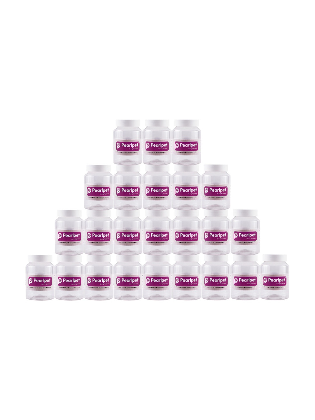 Pearlpet White 24 Pieces Leakproof & Durable Core Container-400g