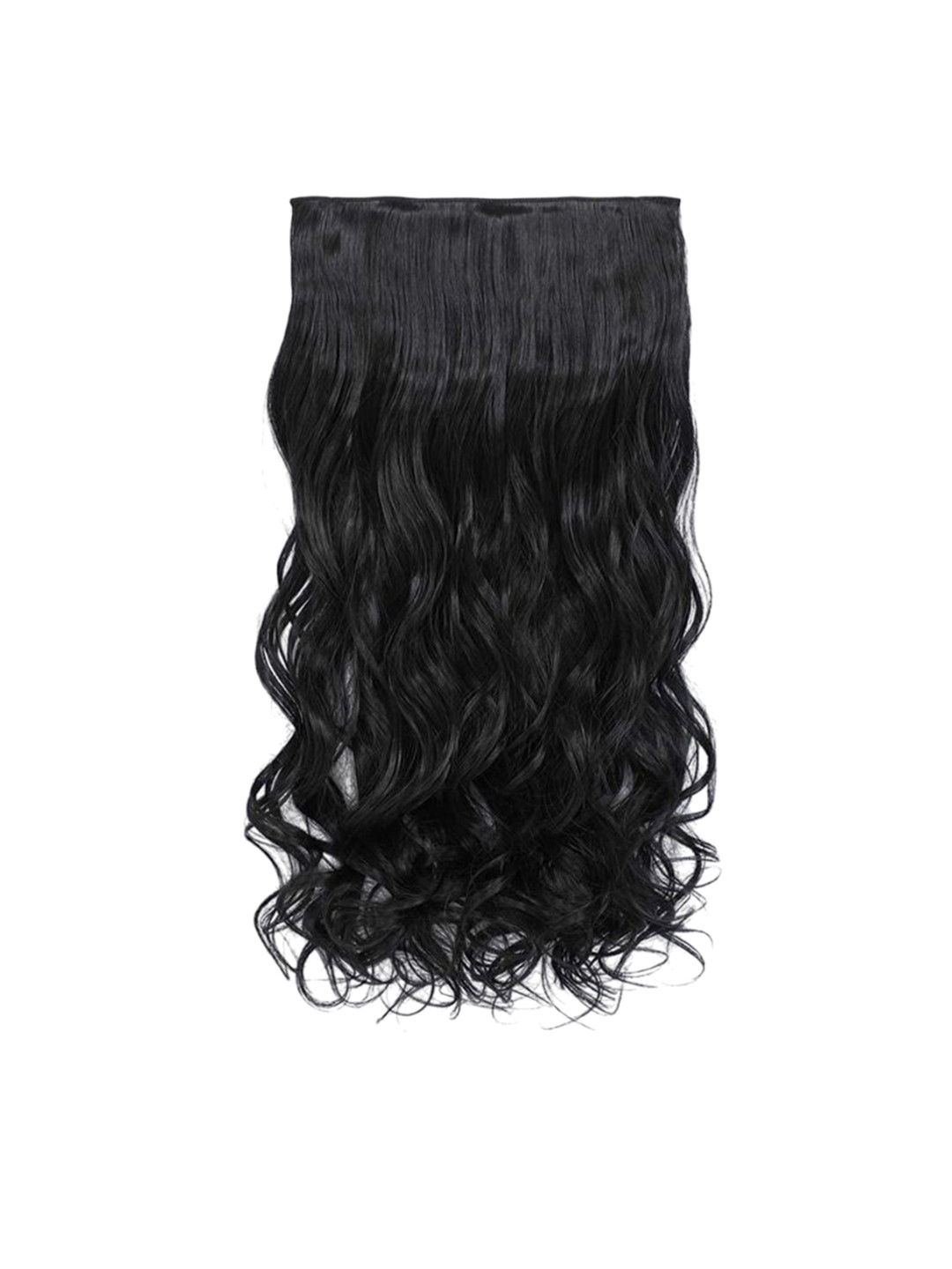 VIEWS Wavy Clip-In Scalp Topper Premium Heat-Resistant Hair Extension - Black - 22 Inch