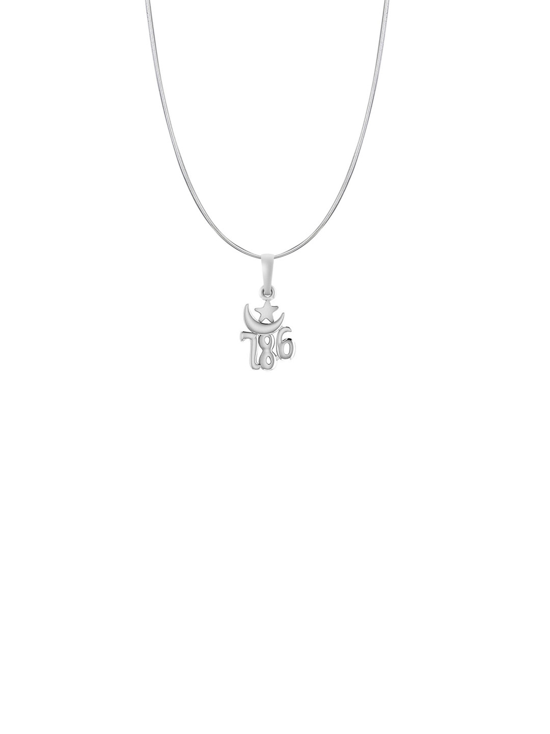 Metronaut Men 925 Sterling Silver 786 Pendant With Snake Chain