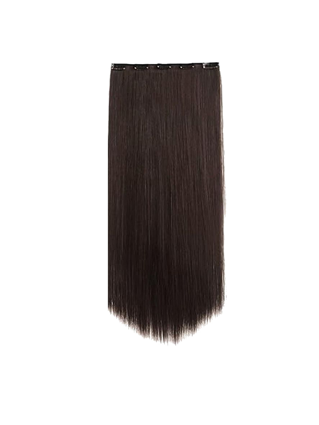 VIEWS Straight Clip-In Premium Heat-Resistant Hair Extension - Black - 22 Inch