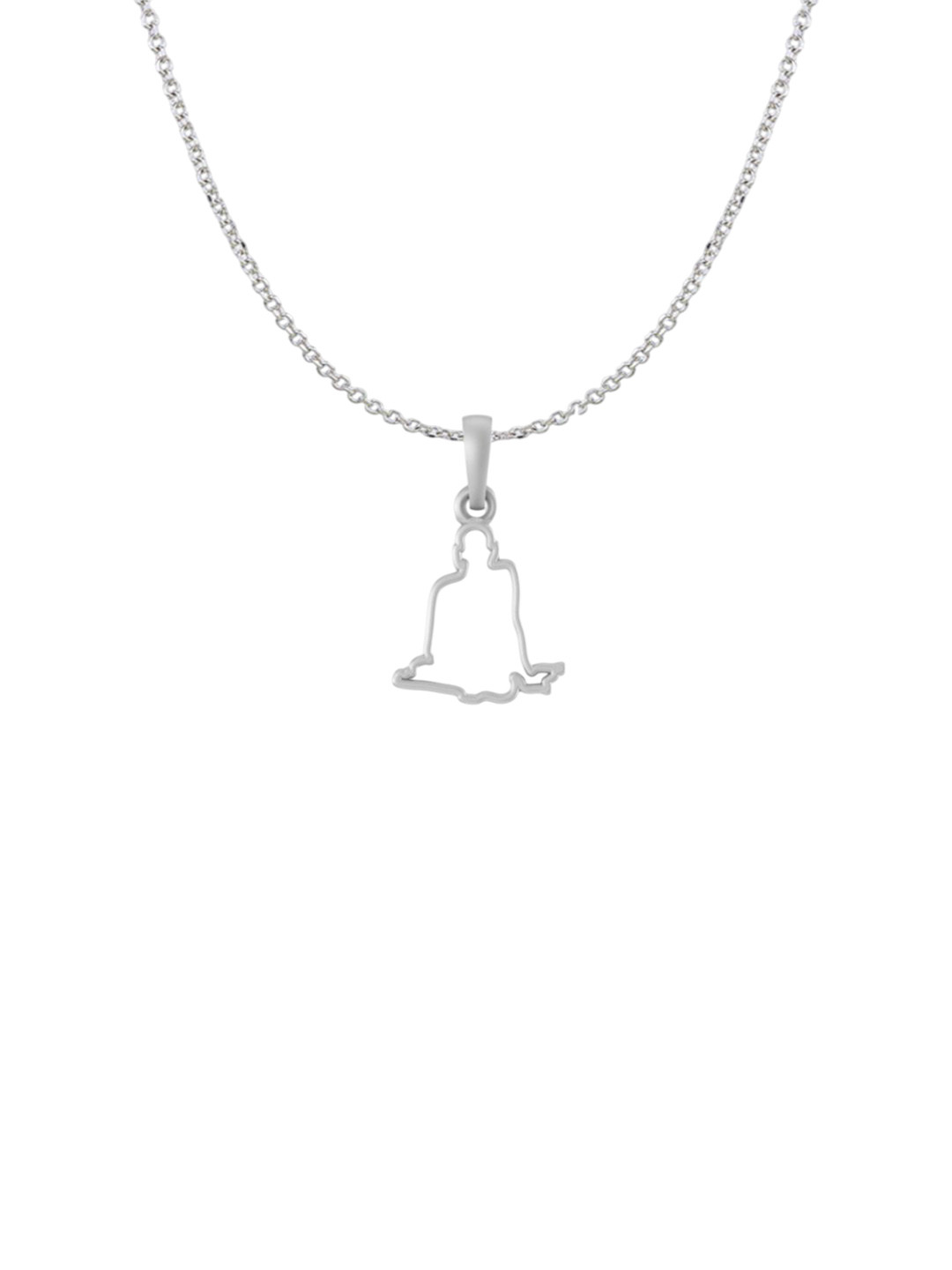 Metronaut 925 Sterling Silver Swami Samarth Pendant With Anchor Chain