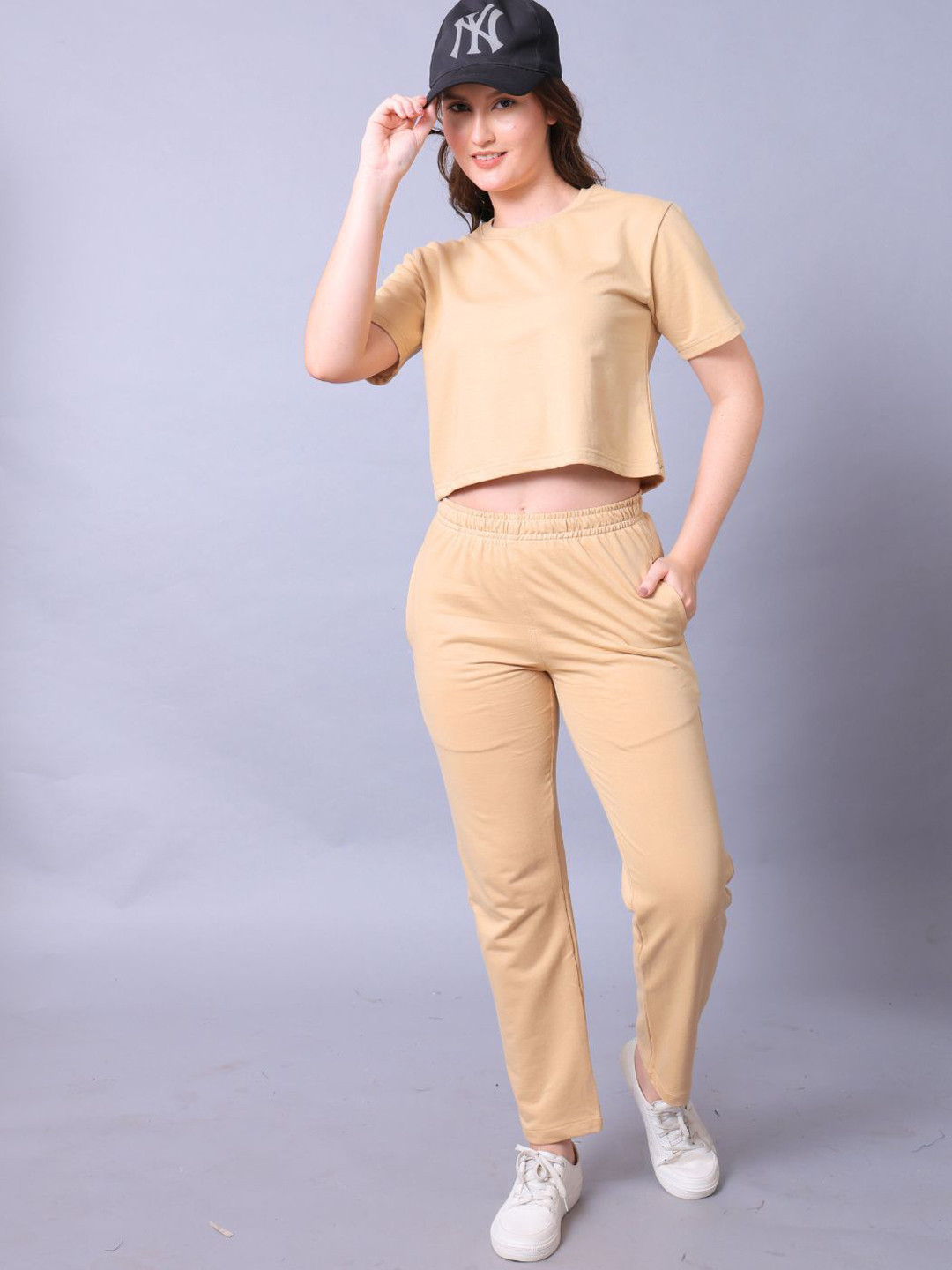 Lazy Lush Round Neck Top With Trousers Co-Ords