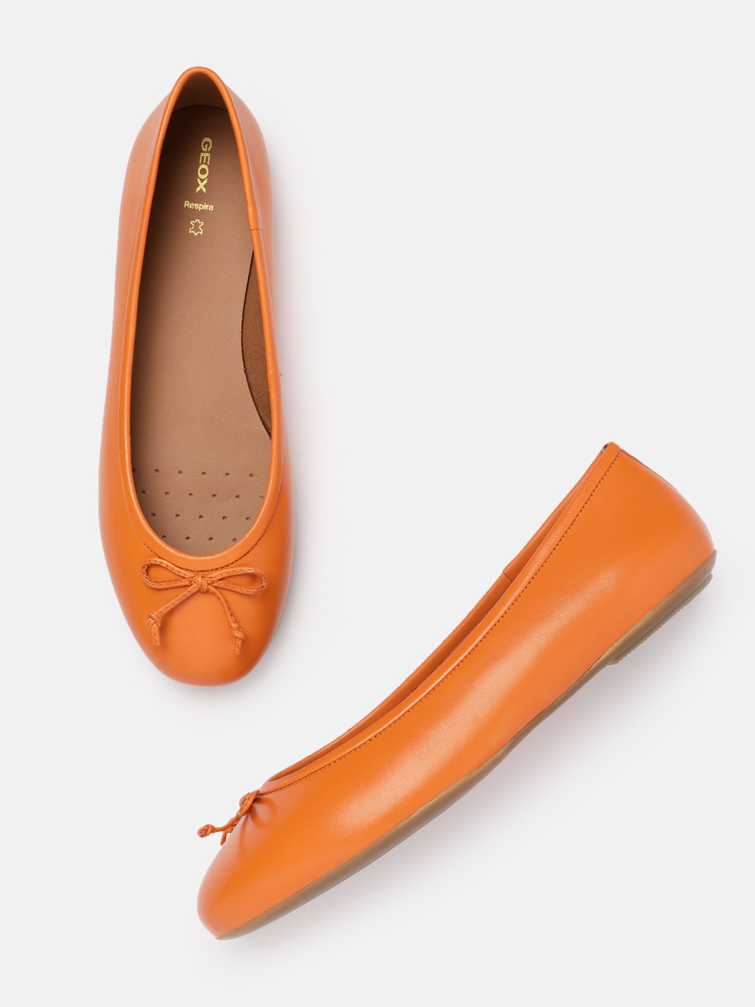 Geox Women D Palmaria B  Leather Ballerinas With Bows