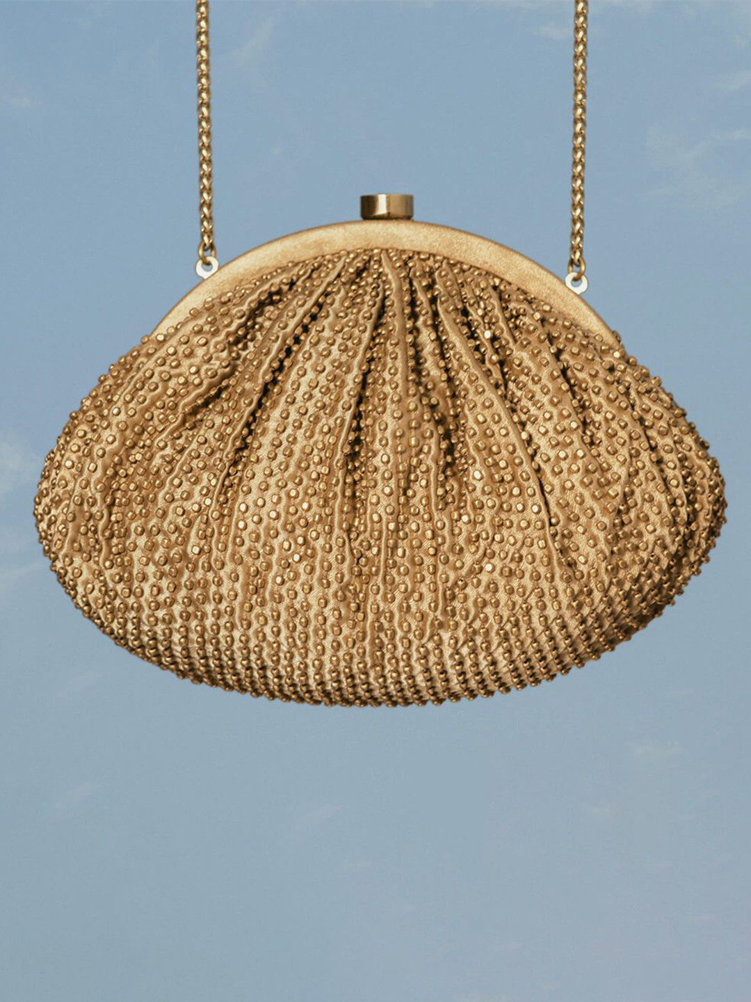 Lovetobag Women Embellished Metal Beads Party Potli Clutch