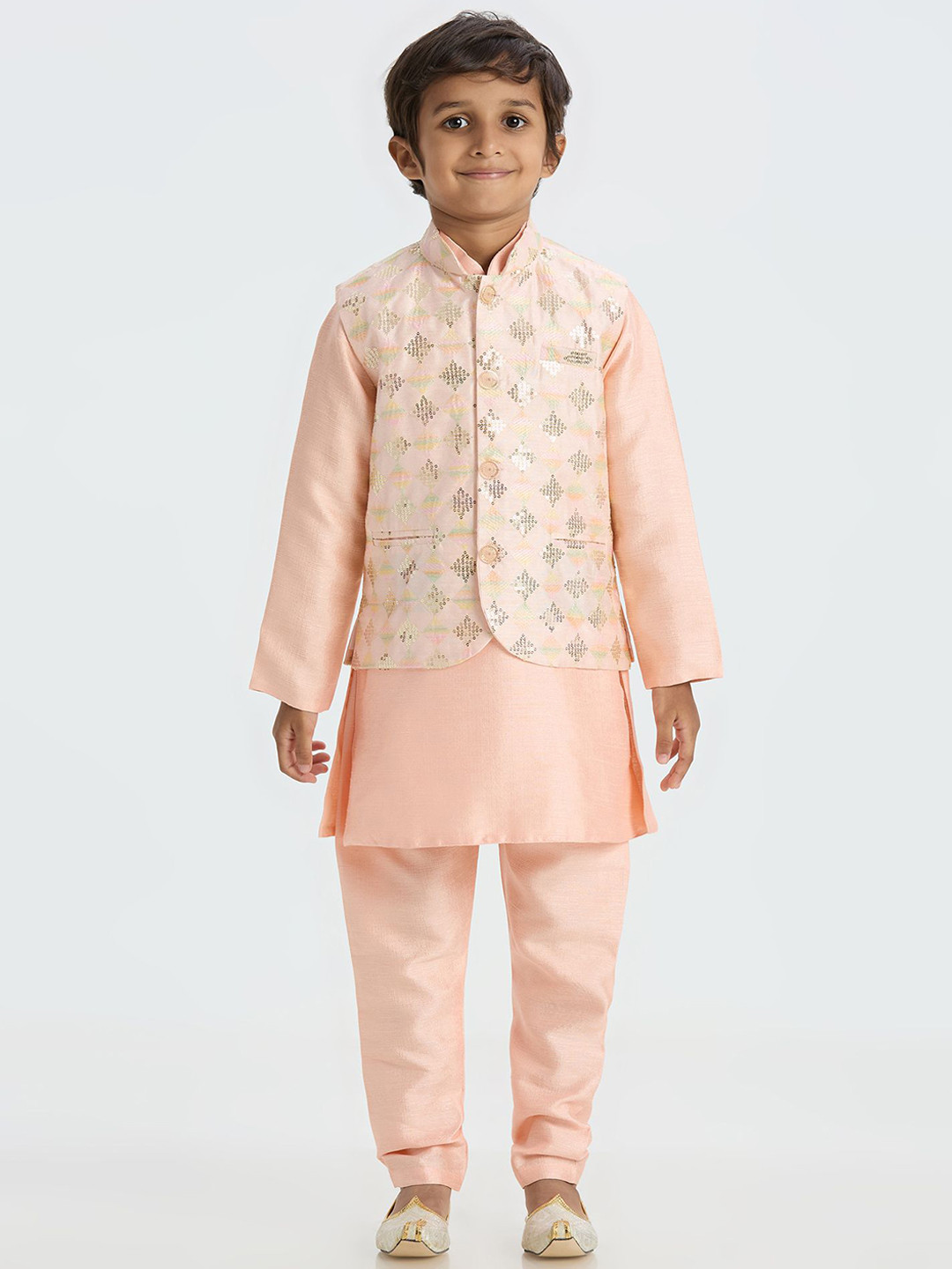 Sangria Boys Embroidered Traditional Kurta Set
