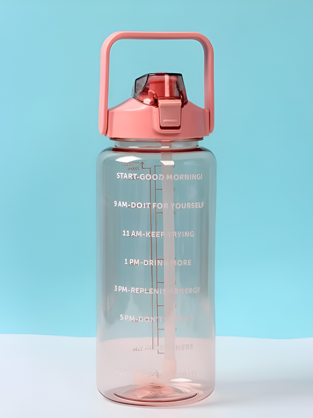 ReeQ Motivational Pink Typography Plastic Airtight Sipper - 2L