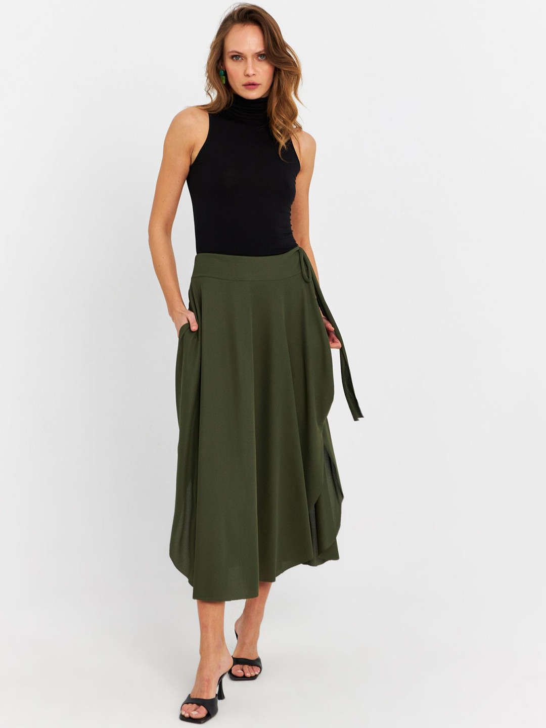 Cool & Sexy A-Line Flared Midi Skirt