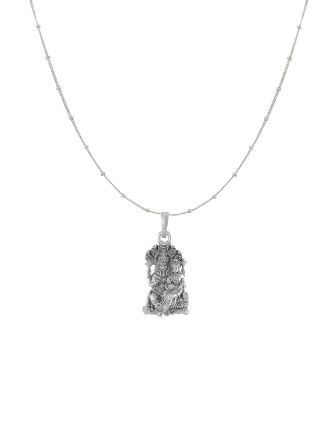 Metronaut 92.5 Sterling Silver Ganesh Pendant With Ball Chain