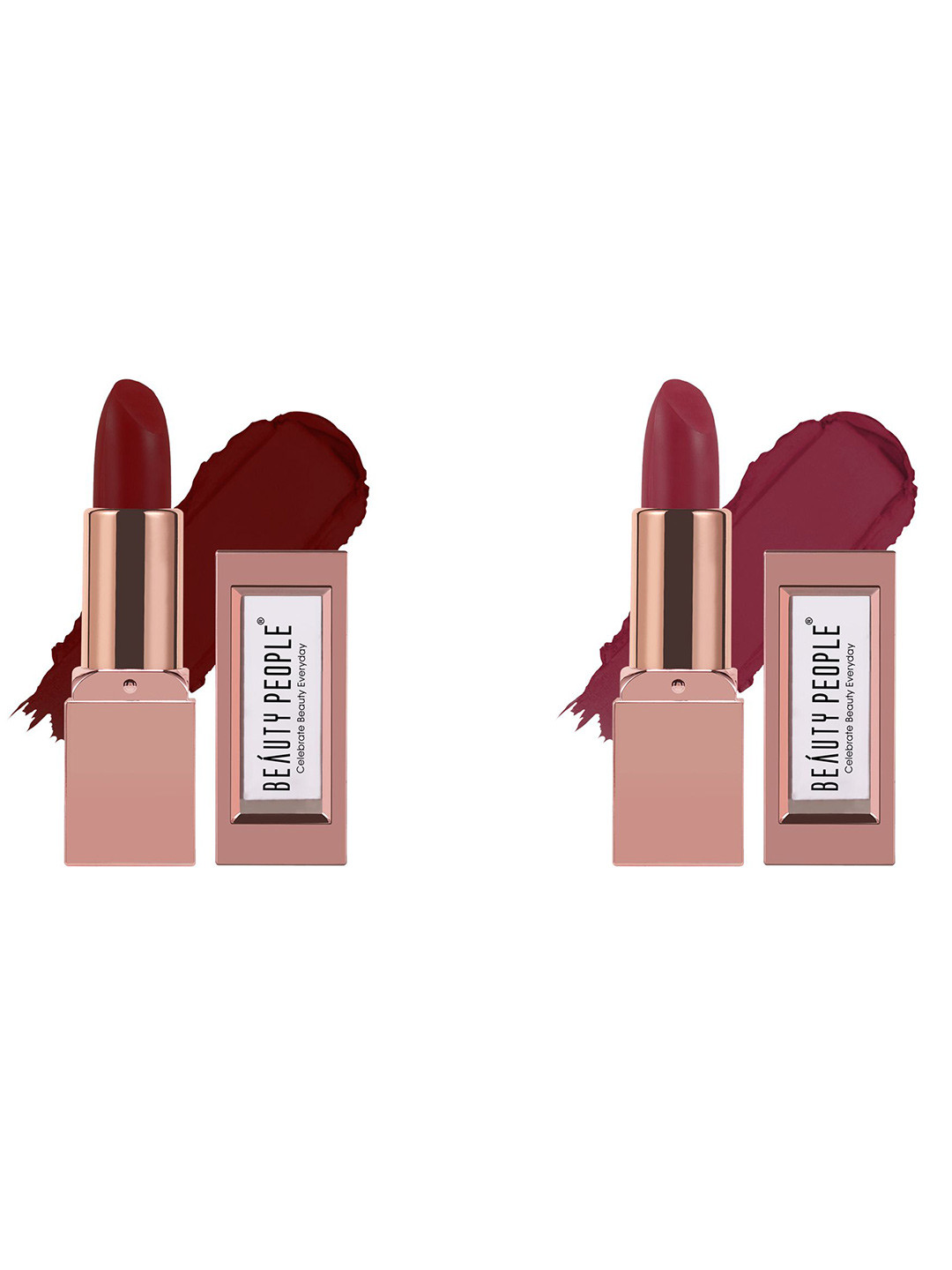 Beauty People Set Of 2 Glorified Gold Matte Long Lasting Lipstick- 3.8 g Each -136- 142