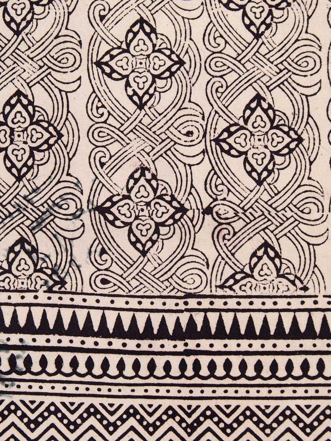 Fabindia Black & Beige Bagh Pure Cotton Printed TableRunner