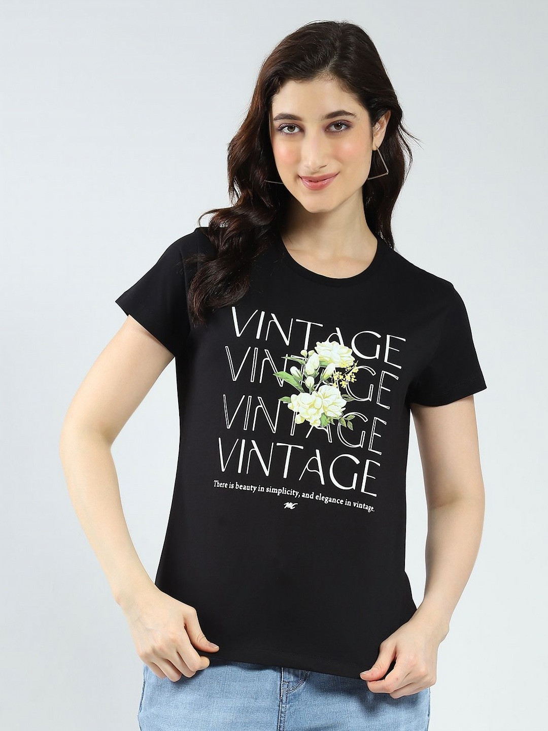 Monte Carlo Women 2 Printed Applique T-shirt