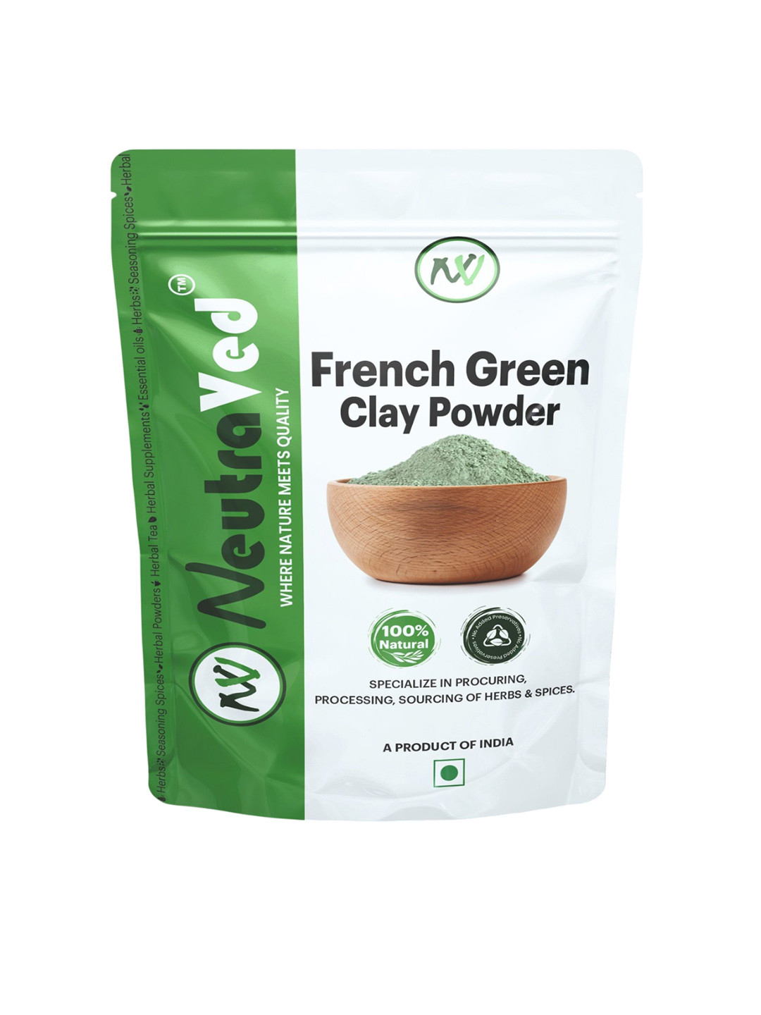 NeutraVed 100% Natural French Green Clay Powder - 200 g