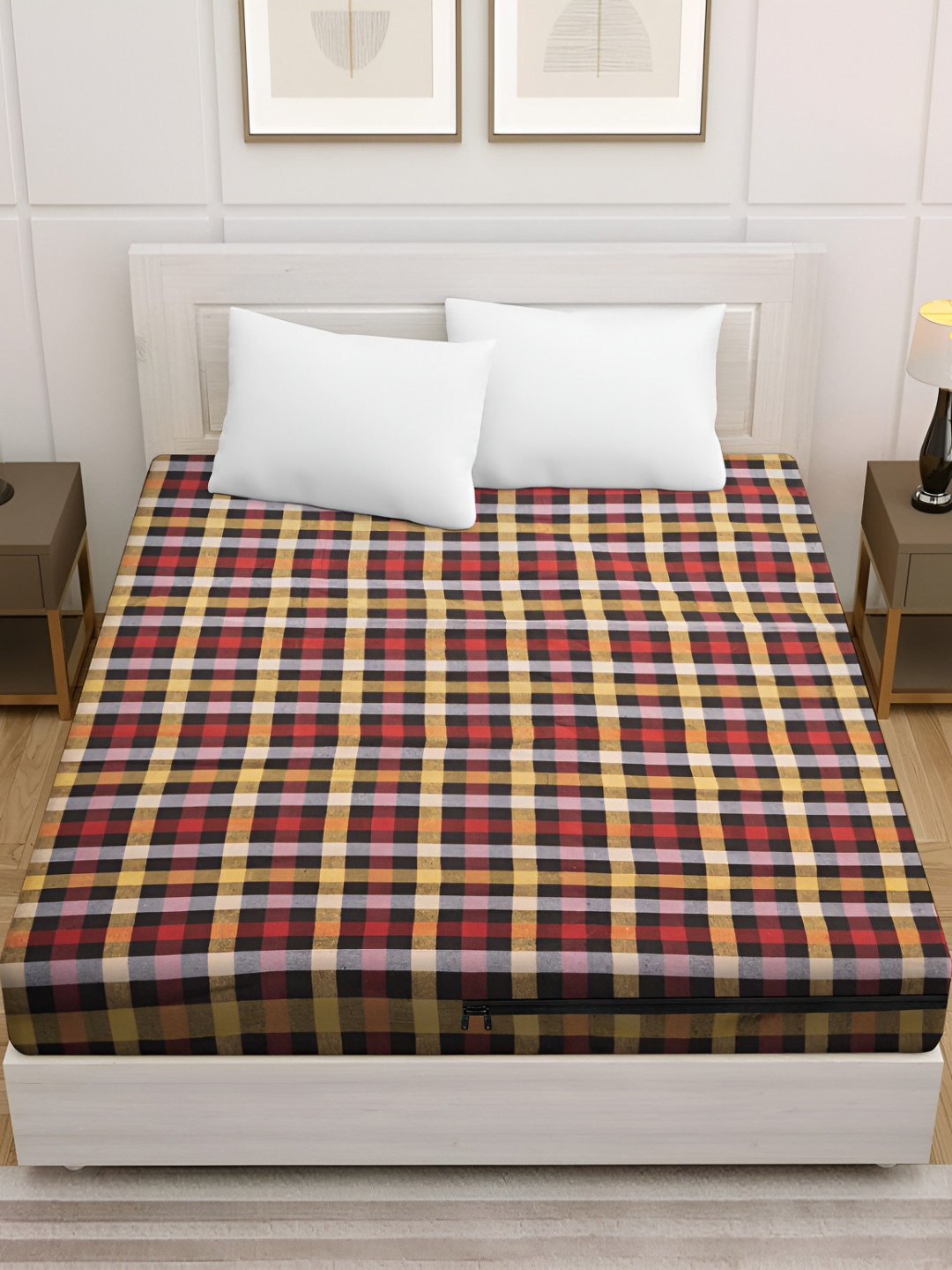 Star Weaves Black Cotton Dust Mite Barrier Mattress Protector