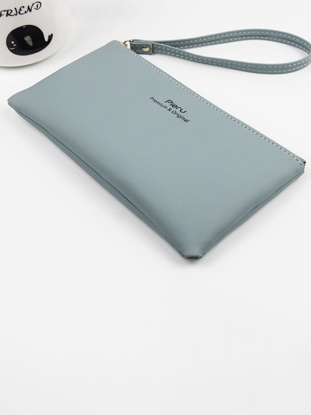 Pieru Women Solid Zip Around Wallet