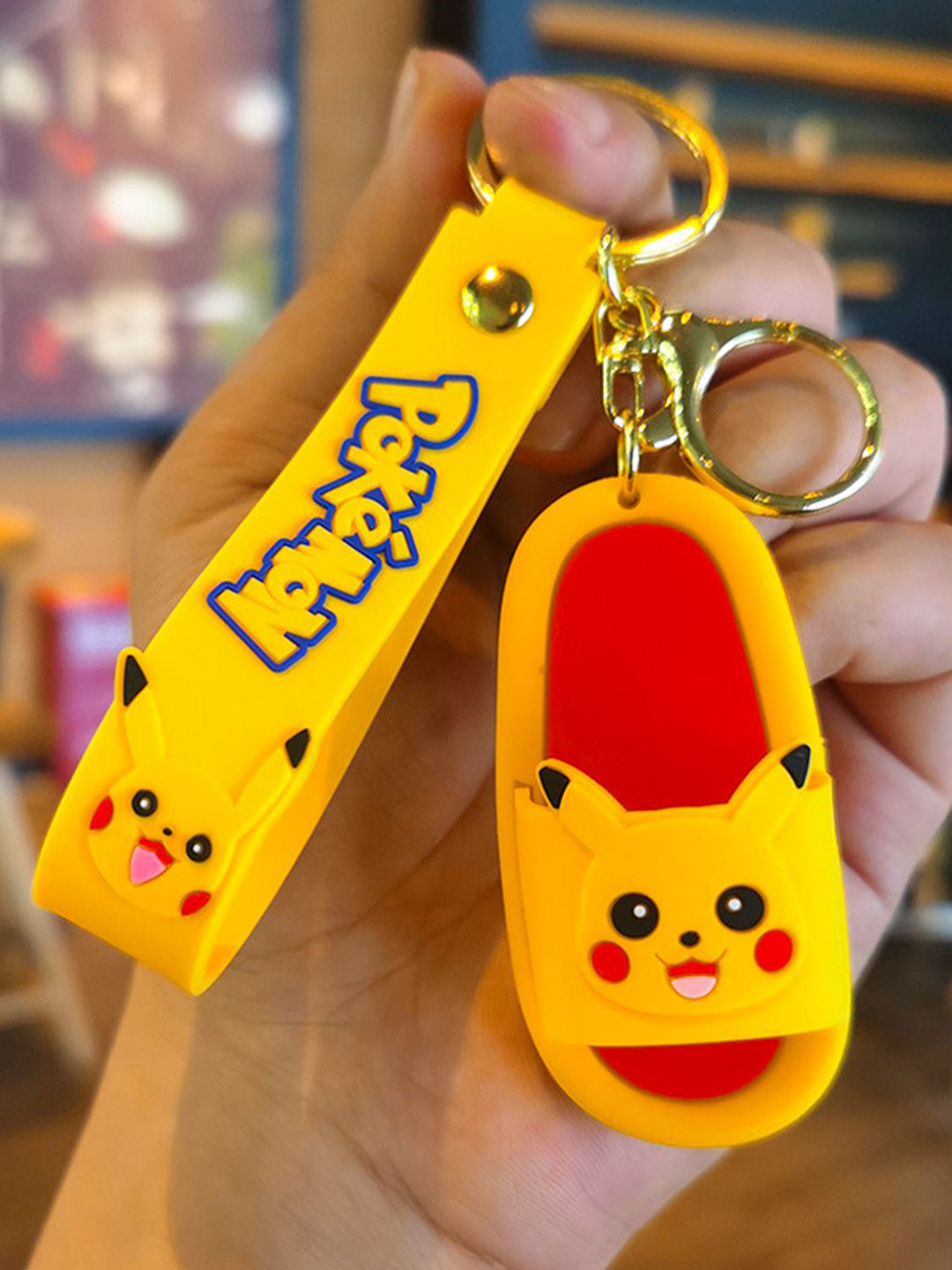 Flenzy Pokemon Cartoon Slippers Key Chain