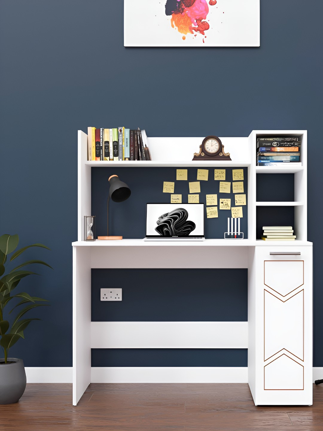 SPYDER CRAFT White Wooded Study Table