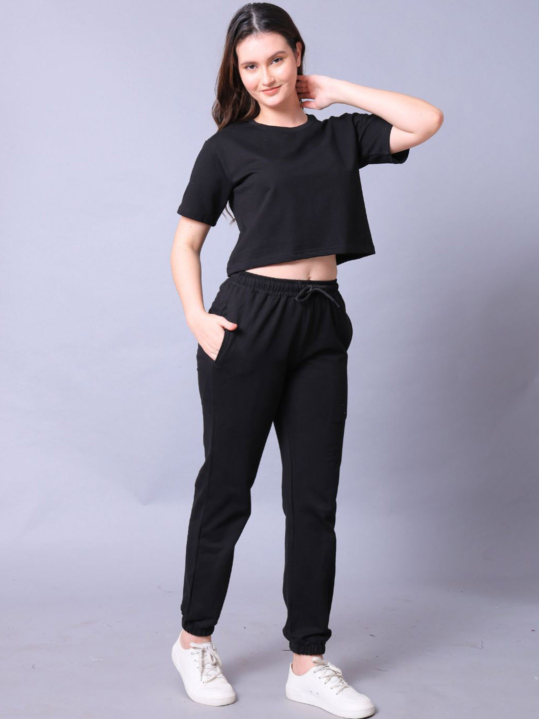 Lazy Lush Round Neck Top With Trousers Co-Ords