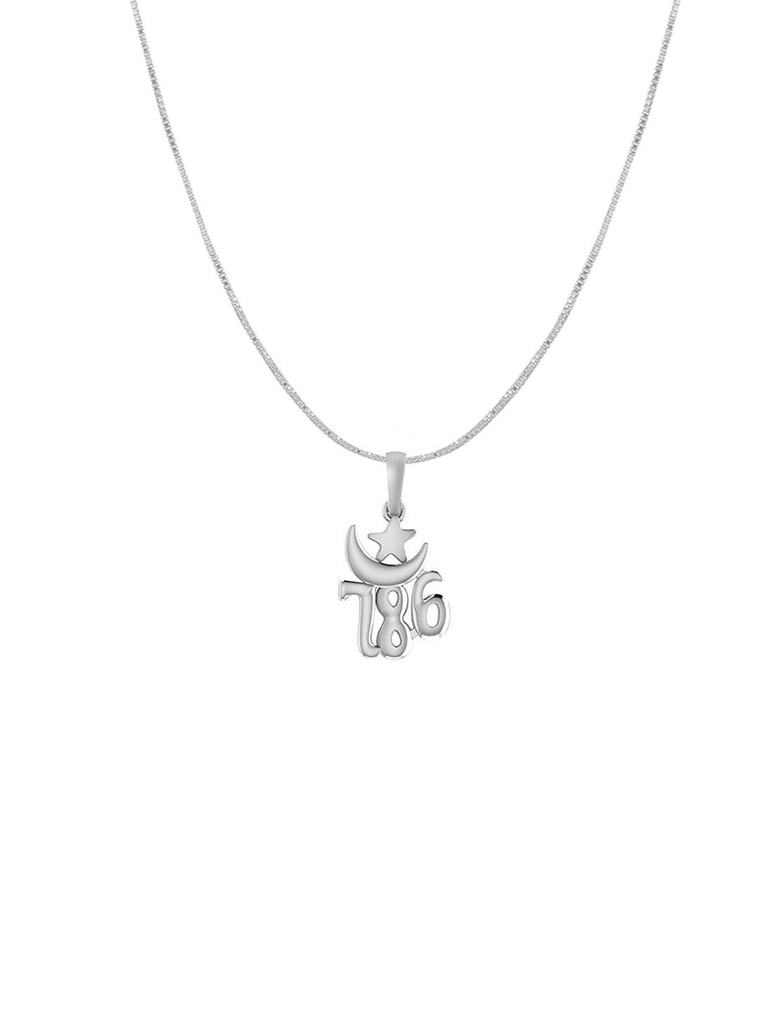 Metronaut 925 Sterling Silver 786 Pendant With Anchor Chain