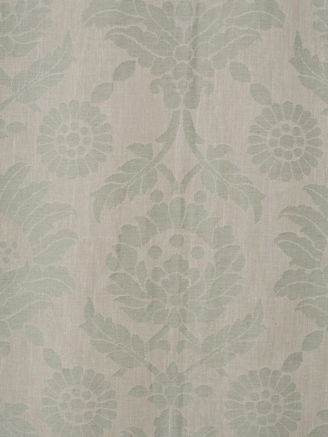 Fabindia Gulmarg Beige & Green Floral Printed Cotton Window Curtain