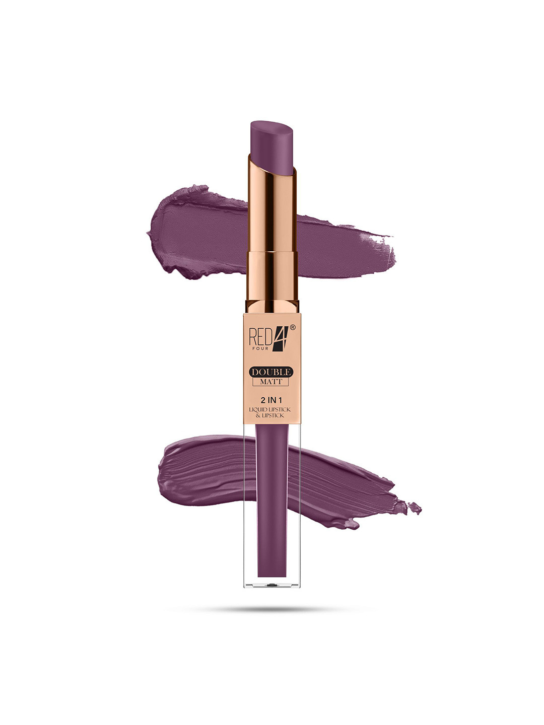 RED 4 Double Matt 2 In 1 Long Lasting Stay Liquid Lipstick - 8 g Shade - 109