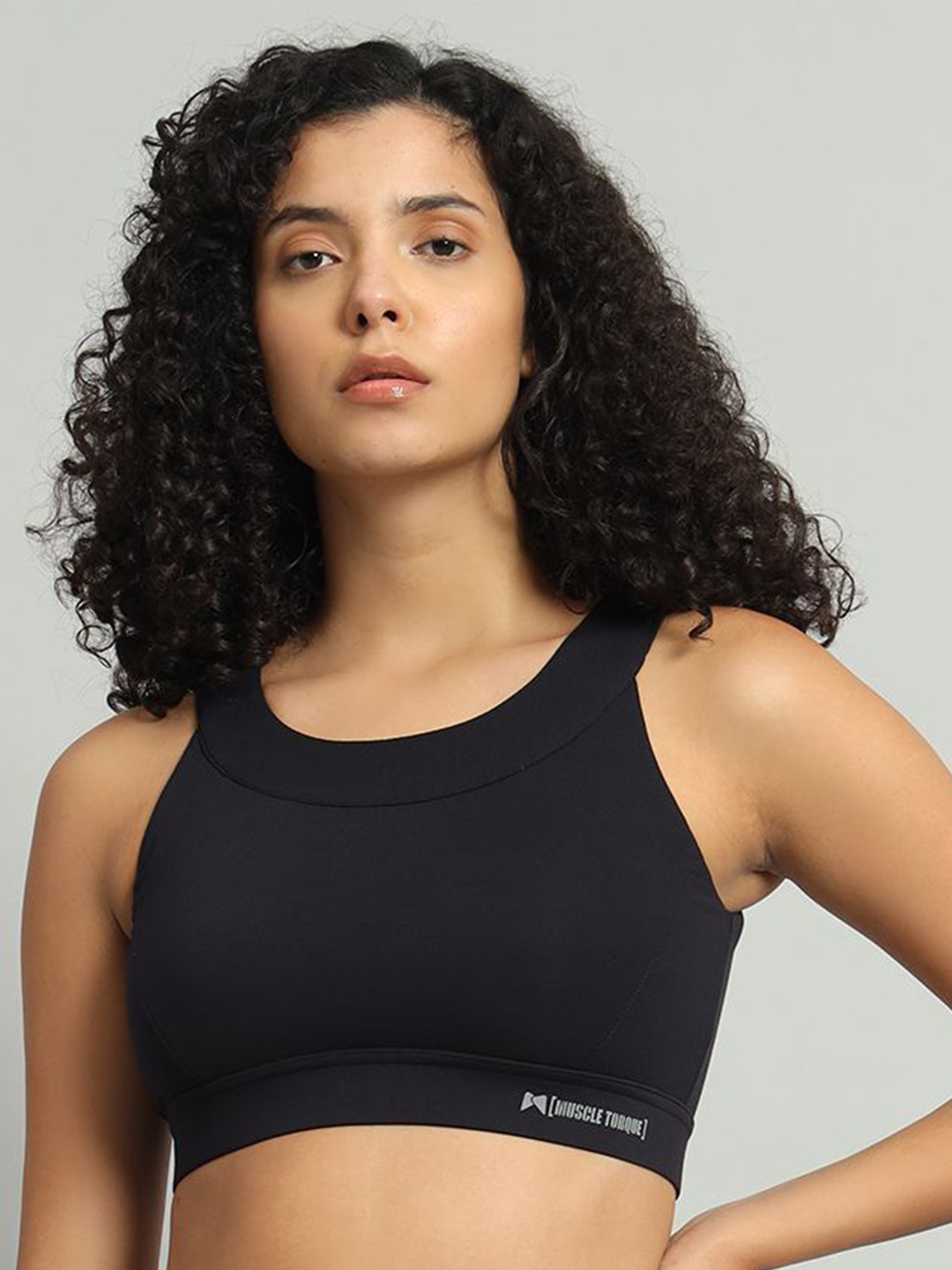 MUSCLE TORQUE Women Dry Fit Full Coverage Removable Padding Sports Bra