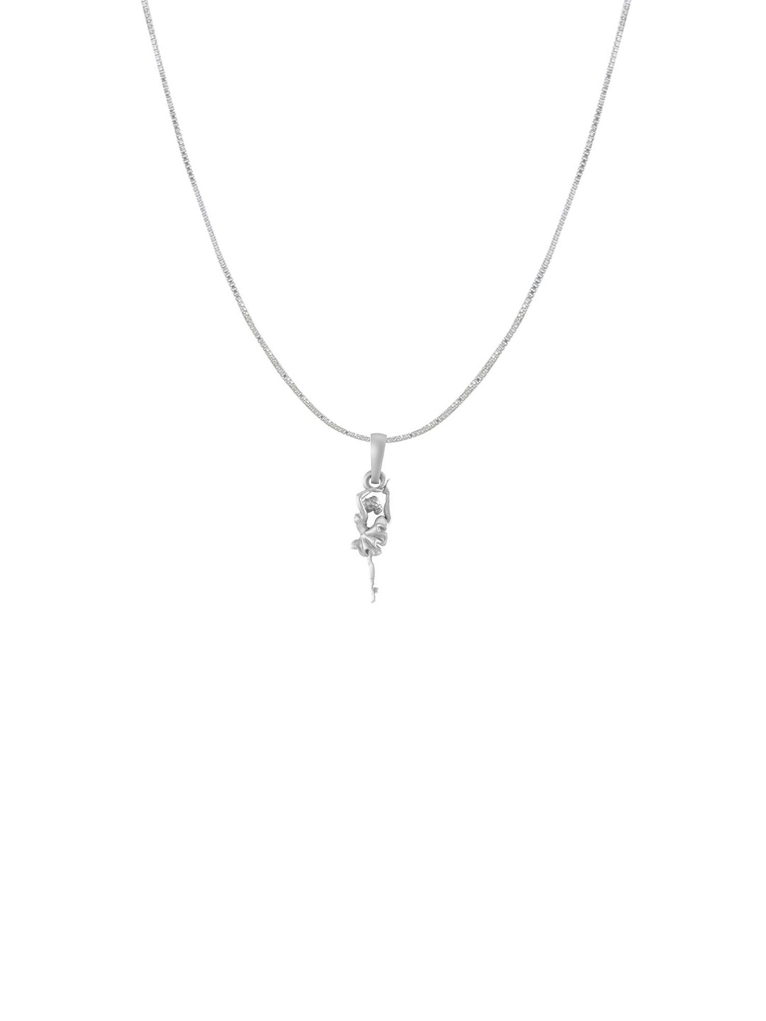 Metronaut 925 Sterling Silver Dancing Girl Pendant With Anchor Chain
