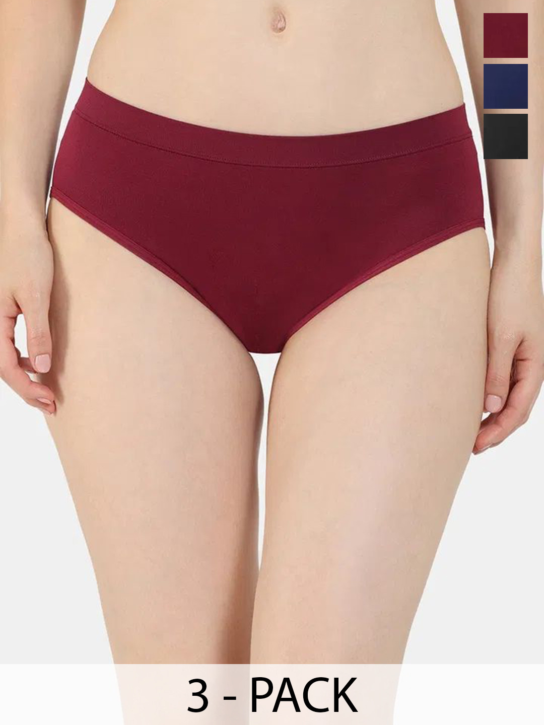 Zivame Pack Of 3 Hipster Briefs ZI2539-Bluedpth Rodendron Anthracite