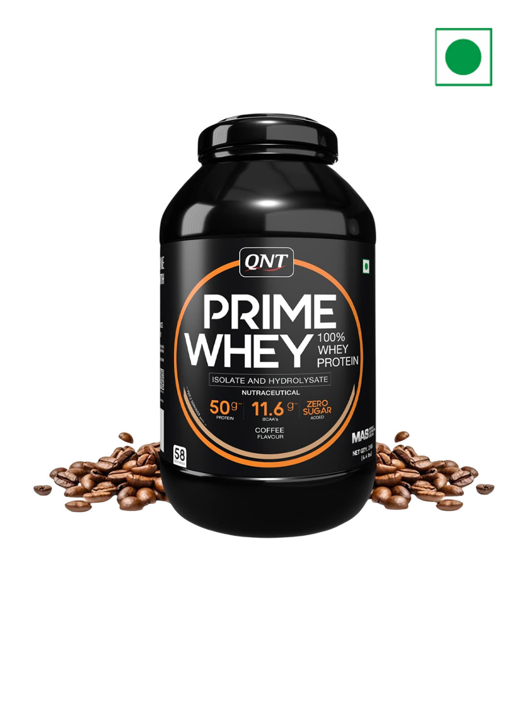 QNT Prime Whey Protein Powder - 2kg - Coffee