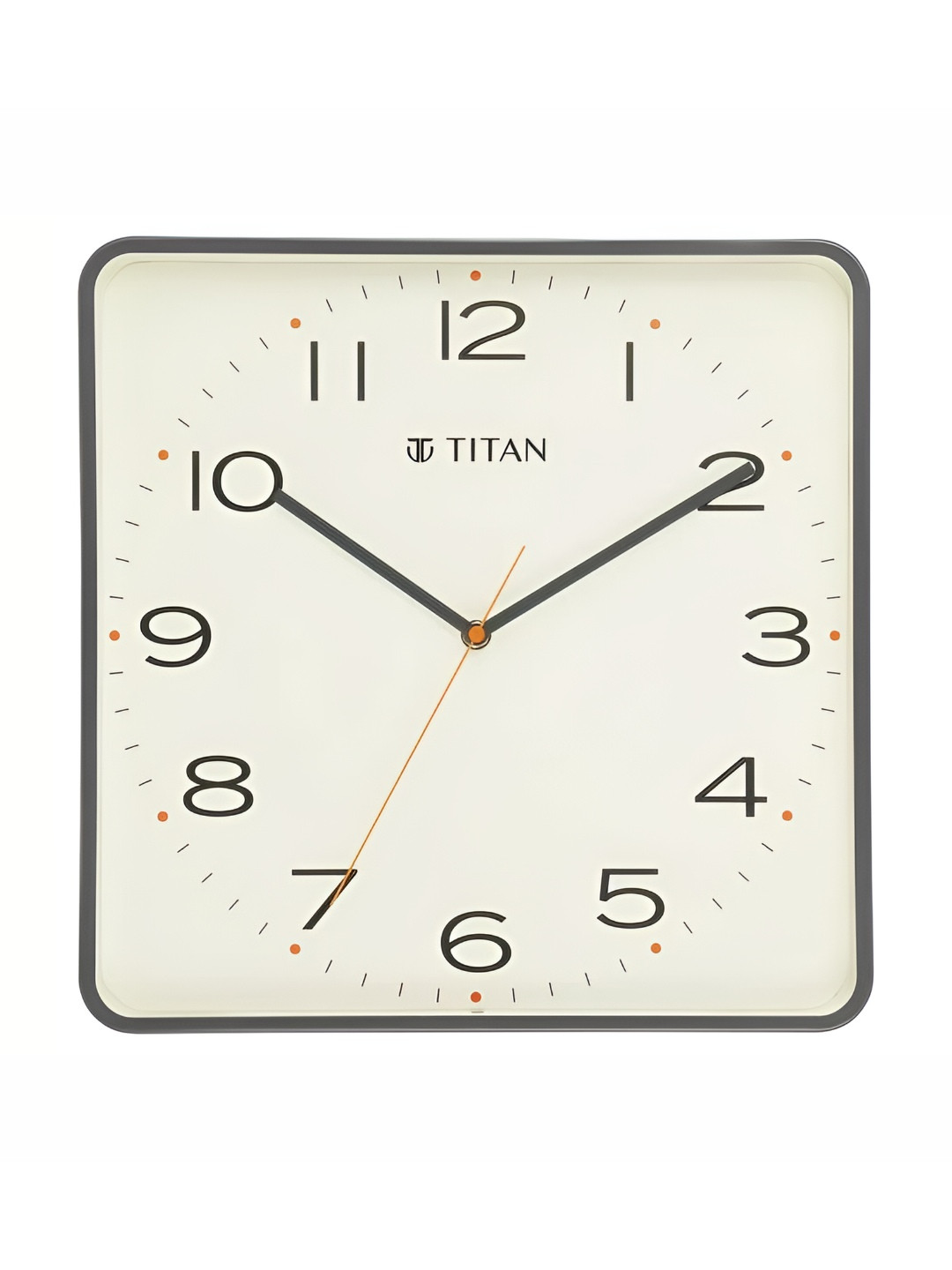 Titan Modern Metallo White & Black Wooden Contemporary Rectangle Shaped Wall Clock