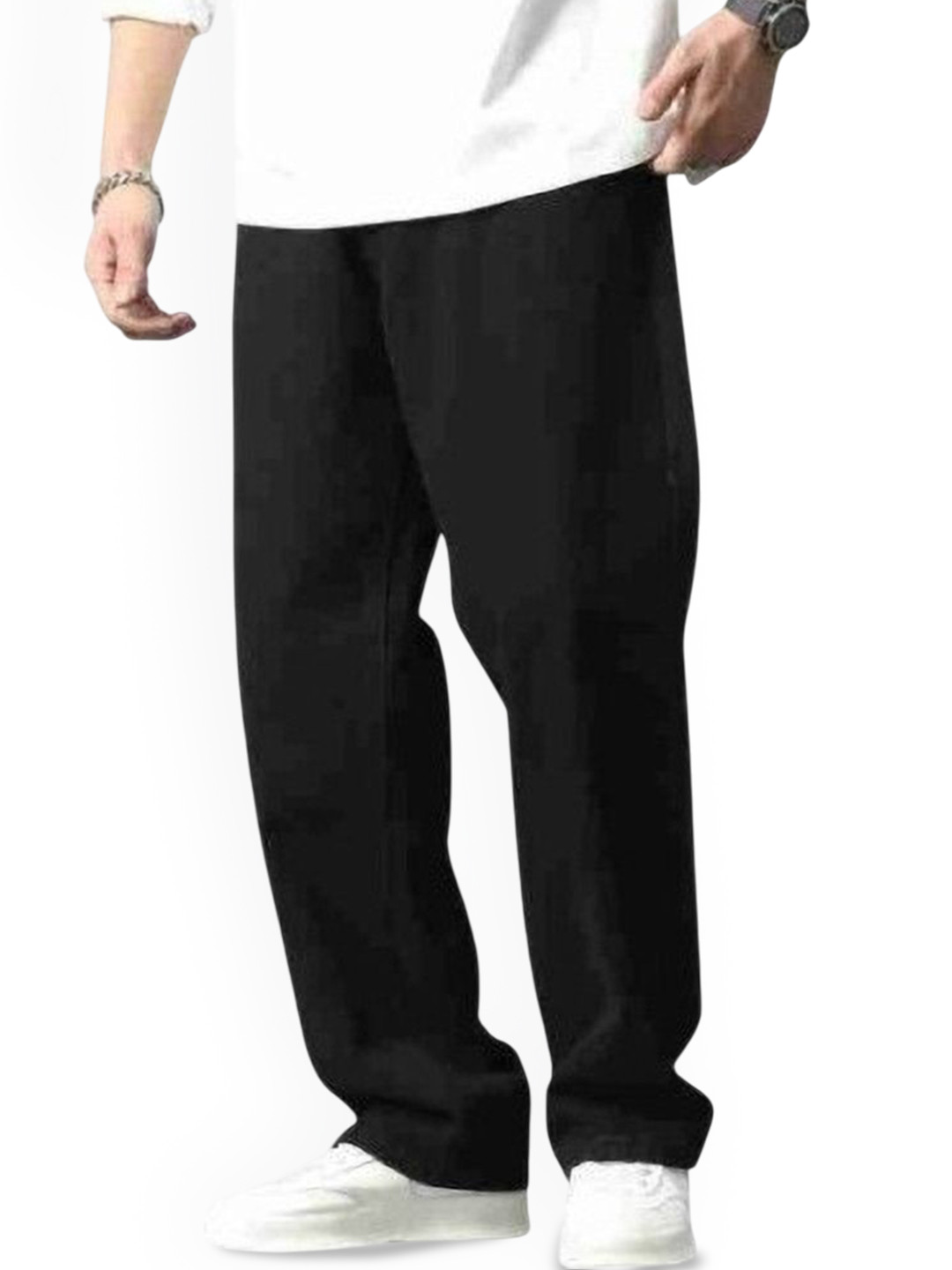 ANGERHOOD Men Mid-Rise Baggy Stretchable Jeans