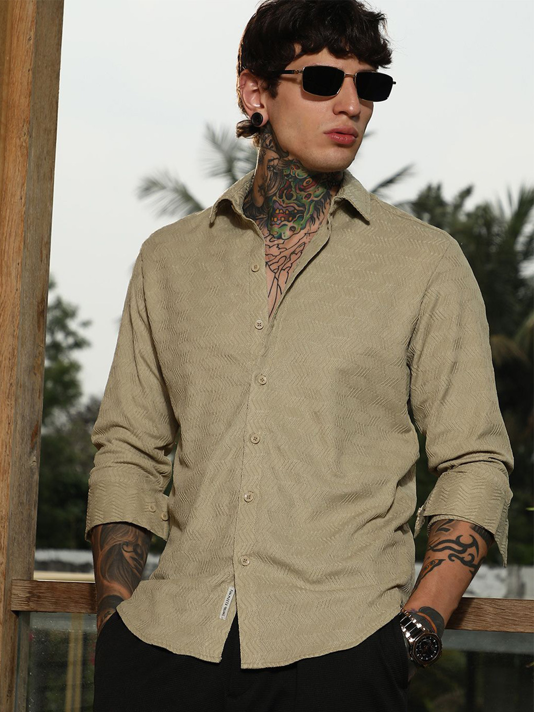 CAHOOT Comfort Opaque Cotton Regular Fit Casual Shirt