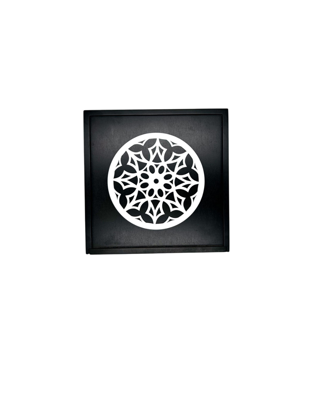 Angira handicrafts Black & White Printed Wooden Storage Box