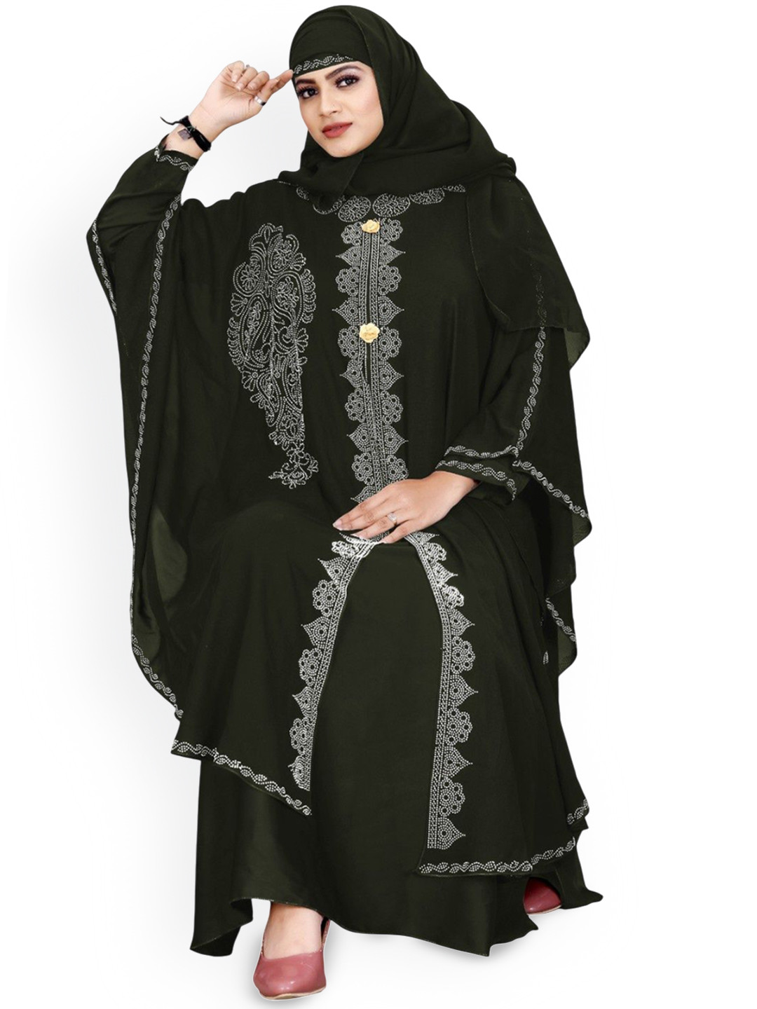 BHUMI FAB Round Neck Full Sleeves Burqas