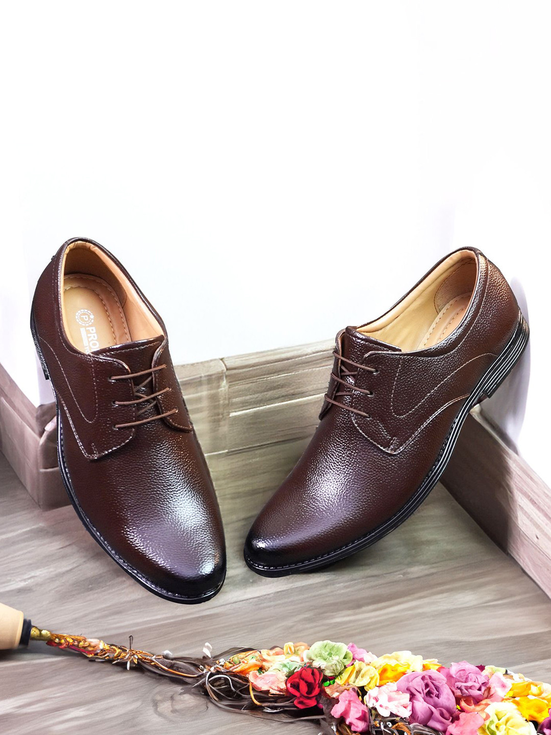 PROPRIDE Men Leather Formal Derbys