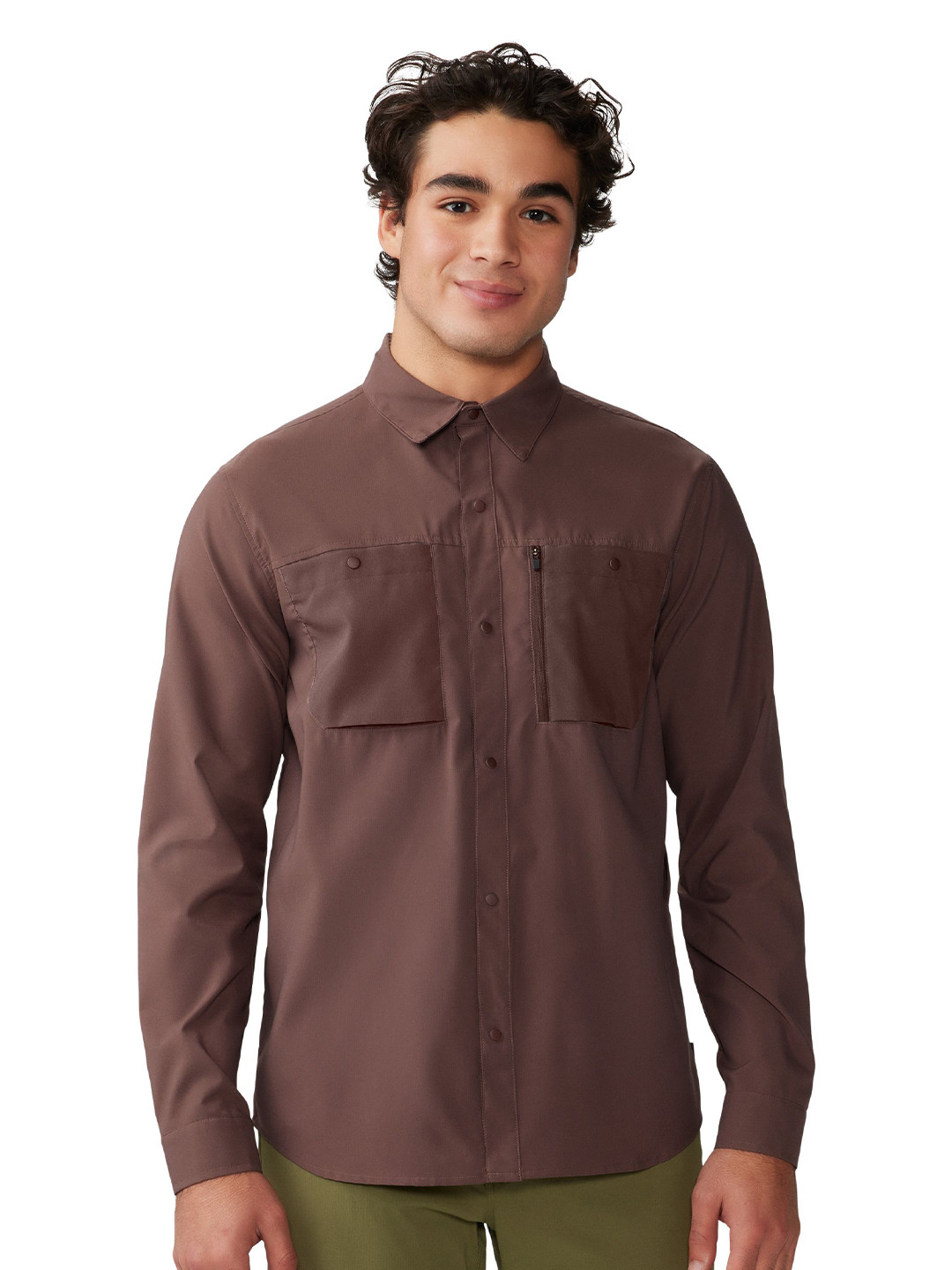 Mountain Hardwear Classic Spread Collar Wrinkle Free Regular Fit Casual Shirt