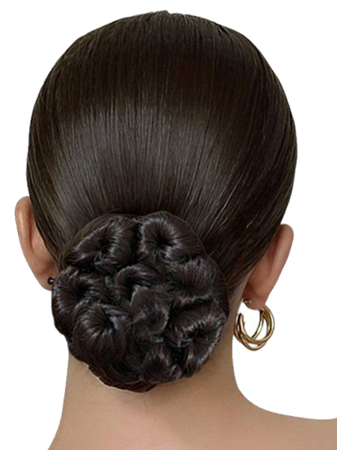 VIEWS Wavy Clip-In Bun Premium Heat-Resistant Hair Extension - Brown - 22 Inch