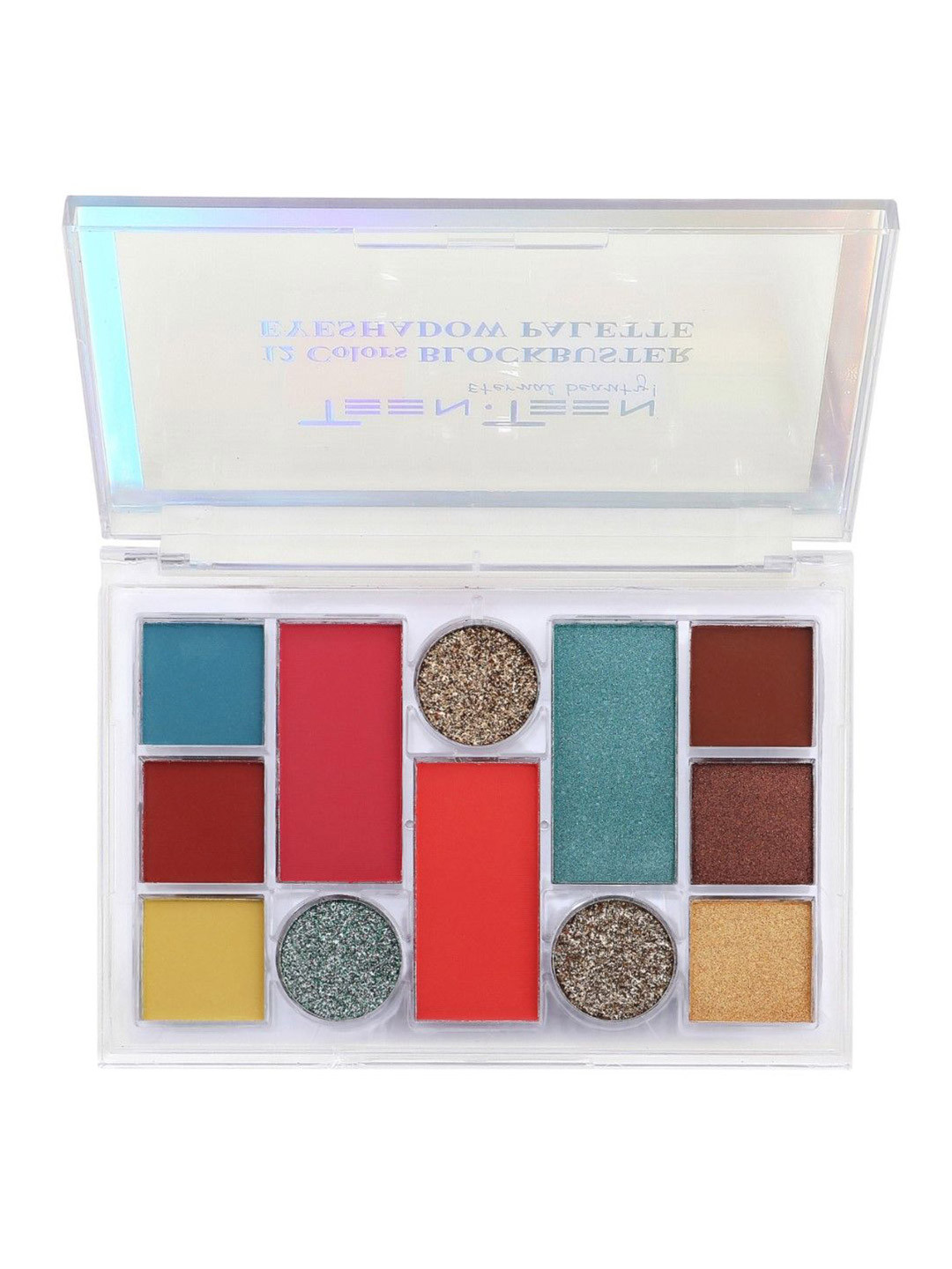 TEEN TEEN COSMETICS Blockbuster 12 Color Eyeshadow Palette - 16 g - Red- Blue -02