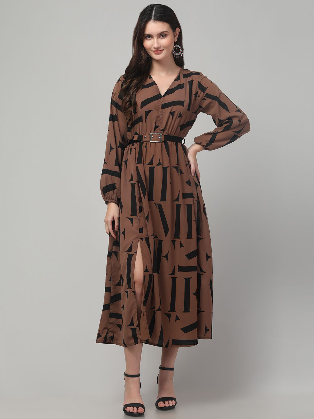 clobug Women Printed Midi Dress
