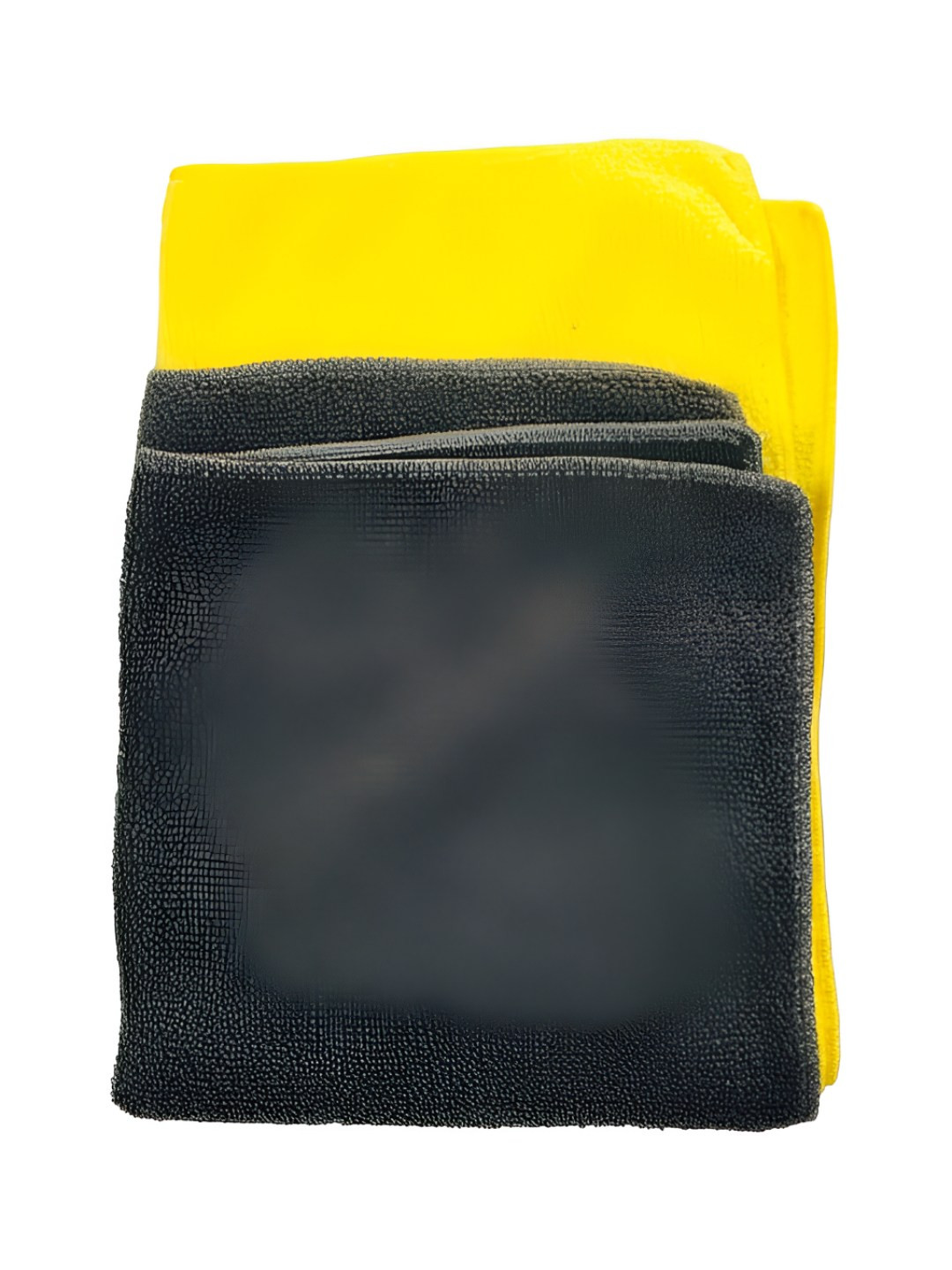 SHOP BY ROOM Black & Yellow 2 Pieces Textured Microfibre Cleaning Cloths